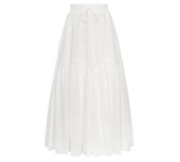 SCARLET DARKNESS Women Renaissance Skirt High Waist Elastic Drawstring with Pockets Cosplay Skirts White Skirt XXL