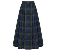 SCARLET DARKNESS Women’s Victorian Skirt Plaid High Waist Maxi Skirts for Women UK Renaissance Skirt Blue Green L