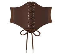 SCARLET DARKNESS Women Steampunk Belts,Elastic Waist PU Belts,Ladies Belt