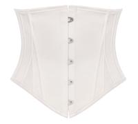 SCARLET DARKNESS Women Steampunk Corset Belt Vintage Lace Up Medieval Wide Waistband White 16