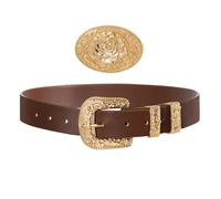 SCARLET DARKNESS Women Steampunk Viking Belt Vintage Retro Solid Color Medival Knight Belt Dark Brown XXL