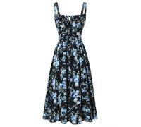 Scarlet Darkness Women's Floral Corset Dress with Pockets for Summer Spring
