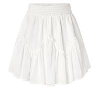 SCARLET DARKNESS Womens Mini Skirts Casual Flared Skirt Summer Cute Plus Size Beach Skirt White XXL