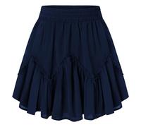 SCARLET DARKNESS Womens Mini Skirts Casual Flared Skirt Summer Cute Plus Size Skirt Dark Blue XXL