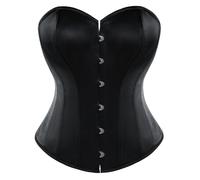 SCARLET DARKNESS Women's Renaissance Bustier Lace-up Overbust Corset with Straps Top Bodysuits Cosplay Corset Black 14