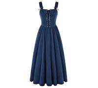 SCARLET DARKNESS Women's Renaissance Corset Dress Sleeveless Lace up A-Line Maxi Dresses
