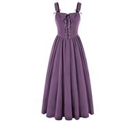 SCARLET DARKNESS Women's Renaissance Corset Dress Sleeveless Lace up A-Line Maxi Dresses