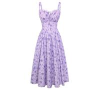 Scarlet Darkness Women's Summer Floral Corset Dress 2026 | Waist cut, smocked on the back, pockets, for wedding guests, snacks, holidays