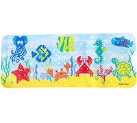Scarlet Gem Extra Long Non-Slip Bath Mat for Kids & Toddlers (100x40cm) - Anti-Mould Bathtub & Shower Mat for Tubs - Fun Under the Sea Baby Bath Mat with 200+ Suction Cups - Machine Washable
