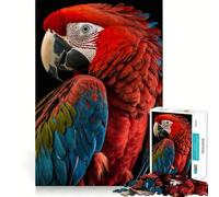 Scarlet Macaw 1000 Piece Jigsaw Puzzles for Teenagers Jigsaw Logic Train Toy Stress Relief Smooth Cut Memorable Gift (38x52cm)