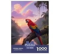 Scarlet Macaw 1000 Piece Puzzle Mind Challenge For Adults Quiet Evening Bird Gift-Worthy Artwork 38x26cm/1000pcs