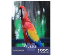 Scarlet Macaw Jigsaw Puzzle for Adults 1000 Piece Paper Puzzle Game Colorful Feathers Family Fun Decor Gift 70x50cm/1000pcs