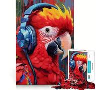 Scarlet Macaw Jigsaw Puzzles for Adults 1000 Pieces Clear Logic Toy Quiet Hobby Perfect Cut Stylish Gift (50x75cm)