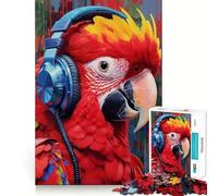 Scarlet Macaw Jigsaw Puzzles for Adults 1000 Pieces Clear Logic Toy Quiet Hobby Perfect Cut Stylish Gift (38x26cm)