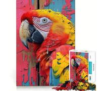 Scarlet Macaw Portrait 1000 Piece Jigsaw Puzzles for Adults Jigsaw Memory Gain Stress Release Design Assembly Xmas Gift (38x26cm)