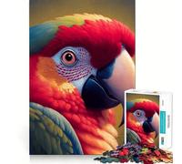 Scarlet Macaw Portrait 1000 Pieces Jigsaw Puzzles for Teenagers Improve Memory Mental Relax Sharp Edge Creative Gift (38x52cm)