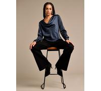 Scarlet Satin Cowl Neck Top GWD by GEORGE W. DAVIES Navy 12