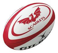 Scarlets Official Replica Rugby Ball - White/Red - size Size 5