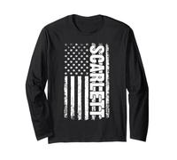 Scarlett Personal Name American Flag Retro Women Funny Long Sleeve T-Shirt