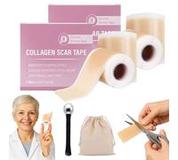 Scarlette Collagen Tape, Face Tape for Wrinkles, Collagen Scar Tape, Silicone Anti-Wrinkles Facial Sheets, Improve The Appearance of Scars, Stretch Marks, and Fine Lines, for All Skin Types (2 Pcs)
