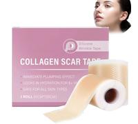 Scarlette Collagen Tape, Scarlette Collagen Sheets for Scars & Wrinkle, 1.5m Roll Invisible Waterproof Silicone Sticker, Physical Concealer - C-Section, Burn, Acne Scars (1pcs)