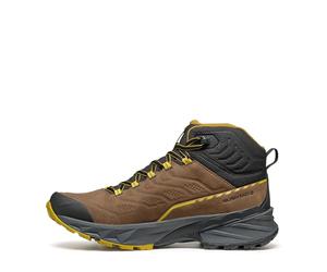 SCARPA Men's Rush 2 Pro Mid GTX Waterproof Gore-Tex Lightweight Hiking Boots, Brown/Sulphur, 6.5 UK