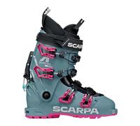 Scarpa - Ski touring and alpine ski boots compatible with GripWalk - 4-Quattro GT W Lofi Magenta for Women in Aluminium - Size 7 UK - Blue Blue 7 UK