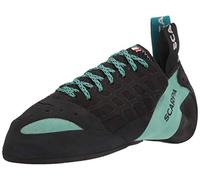 SCARPA Women's Instinct Lace Rock Climbing Shoes for Sport Climbing and Bouldering - Low-Volume, Women's Specific Fit, Black/Aqua, 11-11.5