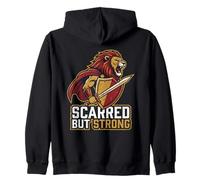 Scarred But Strong Empowering Surgery Survivor Recovery Gift Zip Hoodie