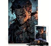 Scarred Crimson Warrior with Glowing Red Eyes 1000 Piece Jigsaw Puzzles for Teenagers Jigsaw Think Game Calm Mind Quality Edge (50x75cm)