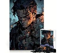 Scarred Crimson Warrior with Glowing Red Eyes 1000 Piece Jigsaws for Teenagers Puzzle Reason Skill Toy Mental Relax Exact Cut (38x26cm)