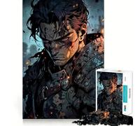 Scarred Crimson Warrior with Glowing Red Eyes 1000 Piece Jigsaws for Teenagers Puzzle Reason Skill Toy Mental Relax Exact Cut (38x26cm)