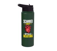 Scarred Still Beating Heart Stainless Steel Insulated Water Bottle