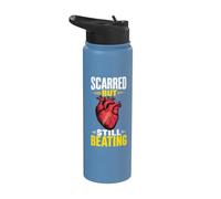 Scarred Still Beating Heart Stainless Steel Insulated Water Bottle