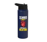 Scarred Still Beating Heart Stainless Steel Insulated Water Bottle
