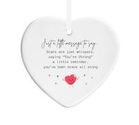 Scars Are Just Whispers Saying You're Strong Get Well Soon Operation Ceramic Gift Heart Ornament