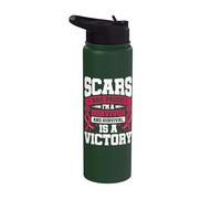 Scars are Proof I'm A Survivor and Survival is A Victory Stainless Steel Insulated Water Bottle