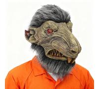 Scars Rat Head Mask Animal Mouse Mask Adult for Halloween Costume Party Prop