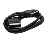 Scart Cable 21 pins connected Black Lead 1m