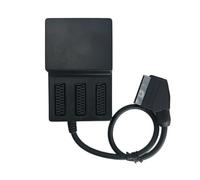 Scart Switch 3 In 1 Out Composite AV Switch With Manual Button EU Scart 3X1 Switcher SCART Male To 3x SCART Female