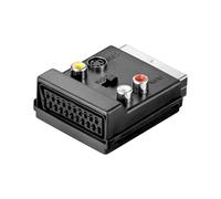 Goobay 50312 Scart to Composite Video and S-Video Adapter with Scart Passthrough, In/Out, Black