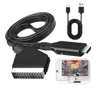 Scart to HDMI Converter Cable for HDTV, Video Audio Adapter with USB Cable | Scart Input to HDMI Output, All-in-One, HD 720p/1080p, Plug and Play, for DVD Player Monitor Projector VHS Xbox PS3 Blu-Ray
