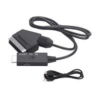 SCART to HDMI Converter - Plug & Play, USB-Powered, 1080p60 / 720p60 Output, No Driver Needed, Works with VHS/VCR/DVD on HDMI TV
