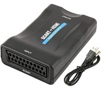 Scart to HDMI Converter, Support HDMI 1080P/720P, Scart to HDMI Adaptor for HDTV Monitor Projector STB VHS Xbox PS3 Sky Blu-ray DVD Player KK's