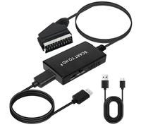 SCART to HDMI Converter With Cables - Video Audio Adapter for Sky/DVD/STB Output to Display on HDTVs 720P/1080P