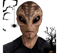 Scary Alien Masque - Horror Cosplay Full Head Maskes, Realistic Costume Prop, Halloween Skeleton Accessory, Creepy Fancy Dress, Party Outfit | Ideal For Themed Event Performance Stage Haunted House