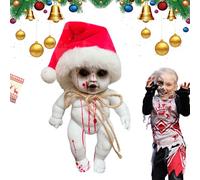 Scary Baby Doll - 9.84x4.72x3.15in Horror Figurine Realistic Fake Blood Effect | Lightweight Portable Prop Creepy Zombie Doll Decor, Halloween Horror Toy For Haunted House, Party Decoration