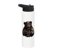 Scary Bear Horror Creepy Bloody Monster Attack Stainless Steel Insulated Water Bottle