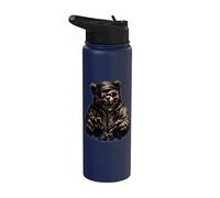 Scary Bear Horror Creepy Bloody Monster Attack Stainless Steel Insulated Water Bottle