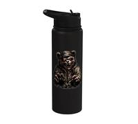 Scary Bear Horror Creepy Bloody Monster Attack Stainless Steel Insulated Water Bottle
